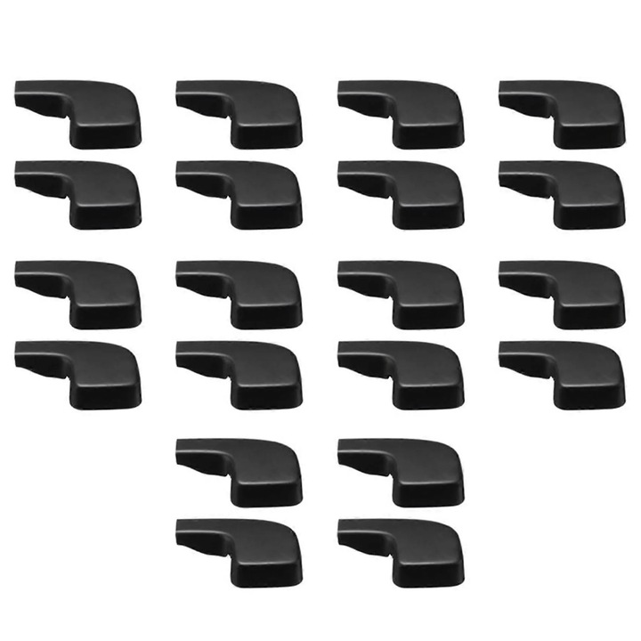 20 db ablaktörlő kar sapka készlet, első, fekete, ABS, 61617138990, 3-as sorozat E90 E91 E92, 2004-2012