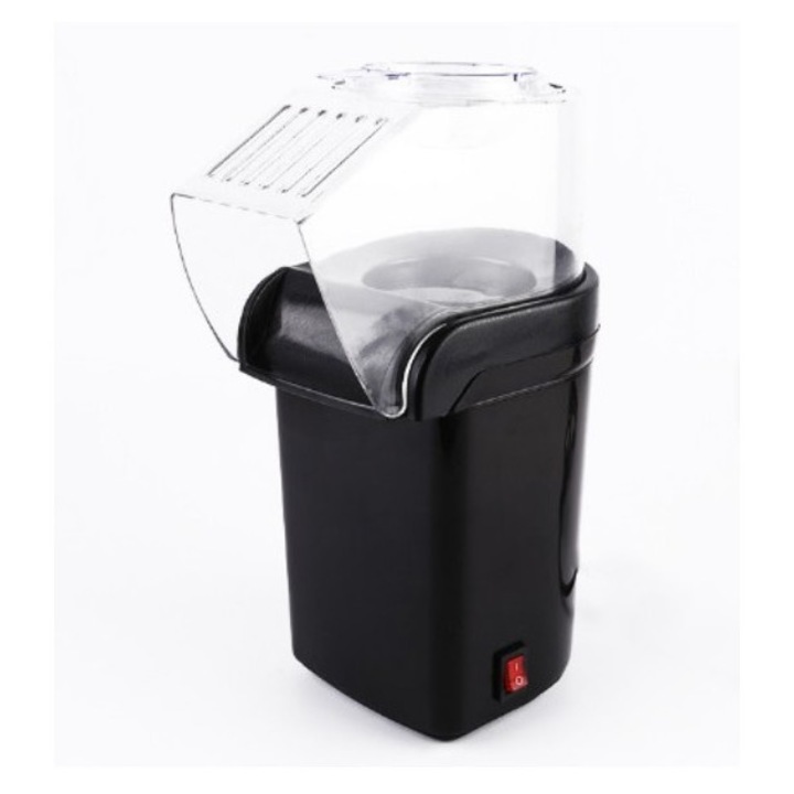 Olajmentes pattogatott kukorica készítő, Latauar, Max. 3 perc alatt kész, 1200W, Adagolóedény kukoricaszemekhez, Fekete