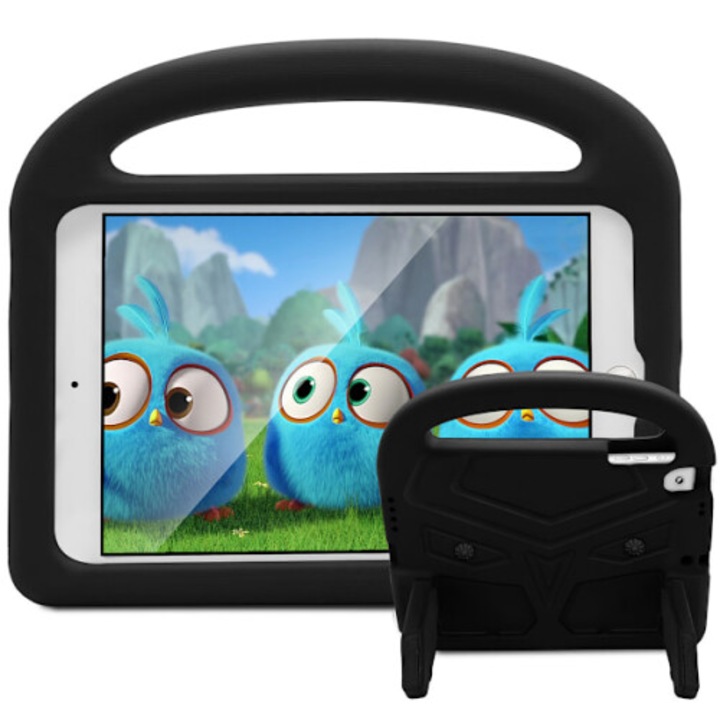 Gyermek tablet tok állvánnyal, fekete, 9.7 hüvelyk, habgumi