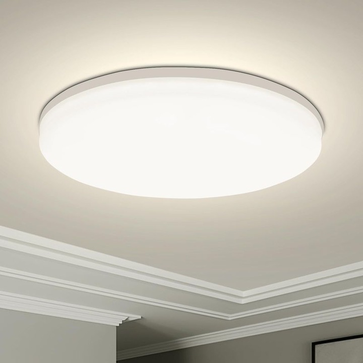 Кръгла LED плафониера 48W 6500K студено бяла 30см