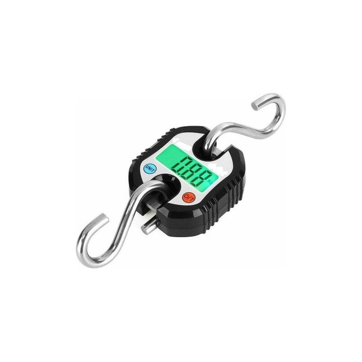 Cantar carlig electronic 150kg negru 7.8x8.8x3.3cm
