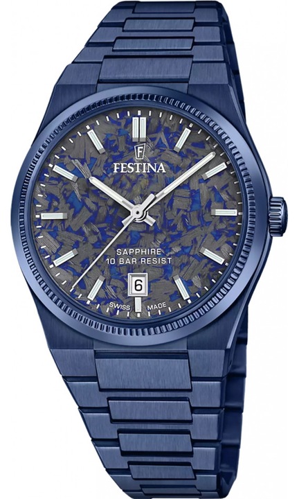 Мъжки часовник FESTINA 20078/2 тъмносин класически за плуване