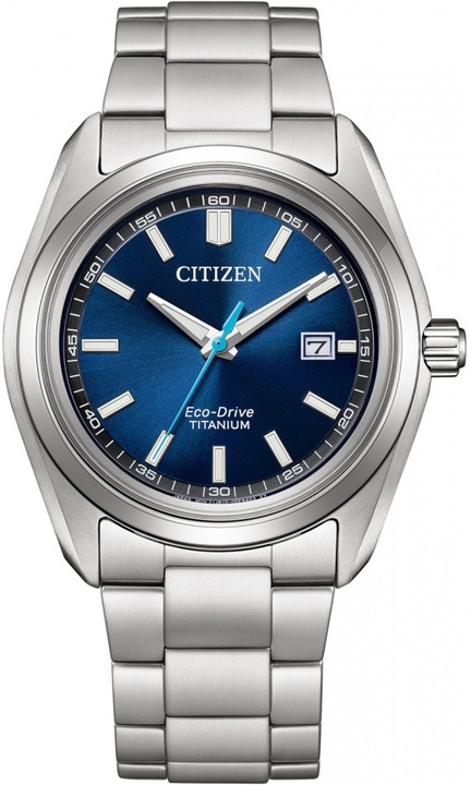 Мъжки часовник CITIZEN AW1900-50L тъмносин класически от титан