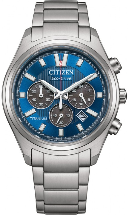 Мъжки часовник CITIZEN CA4750-51L тъмносин спортен от титан
