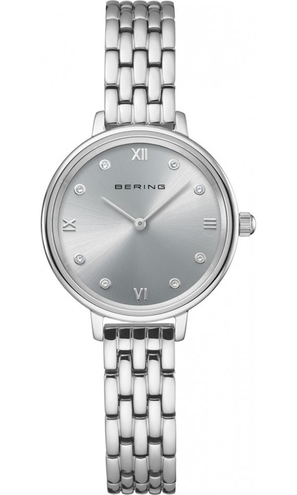 Дамски часовник BERING 11028-700 сребърен моден класически