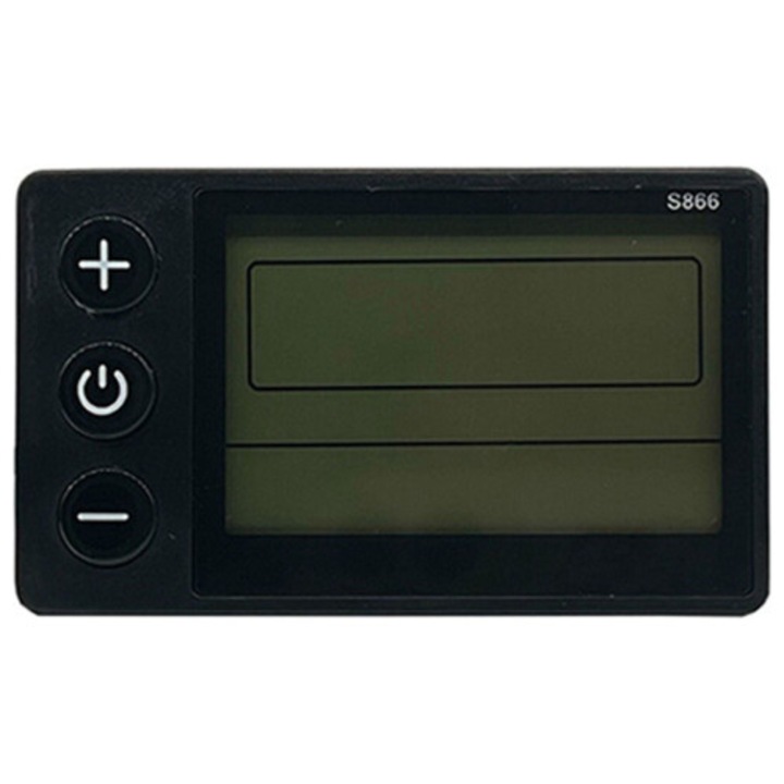 LCD színes kijelző elektromos kerékpárhoz, 24V-48V, fekete, 22.2mm
