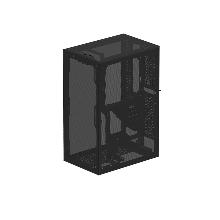 SSUPD Meshroom S V2 ház, PCIe nélkül, Finom hálós panelek, Fekete