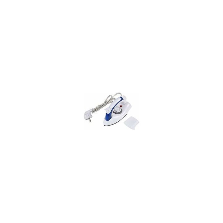 Fier de calcat portabil, control temperatura, albastru alb, 46x1x1cm, 700W