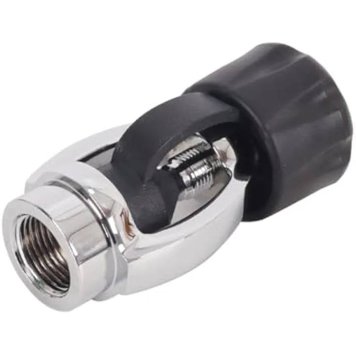 DIN YOKE adapter búvárkodáshoz, sárgaréz, kompakt, porvédő sapkával