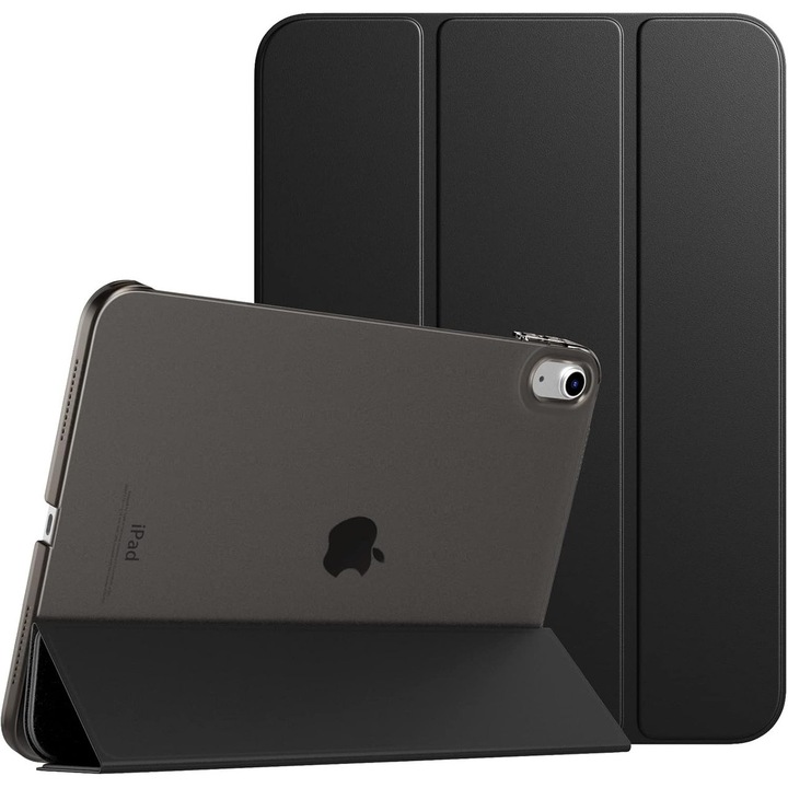 Husa tableta, pentru iPad A16 Gen 11 inch 2025/ Gen 10 10.9 inch 2022, negru, slim, suport stand, auto sleep/wake
