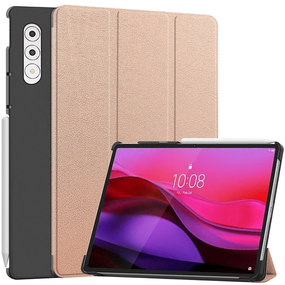 Husa pentru Lenovo Yoga Tab Plus 12.7 Lightweight Slim, tip stand, functie sleep/wake-up si inchidere magnetica, protectie 360 - roz