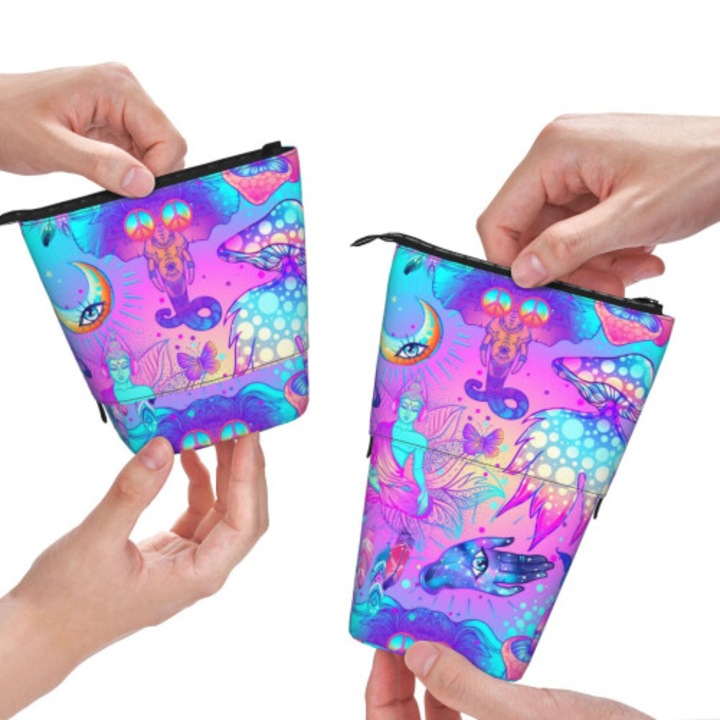 Penar telescopic multicolor, bumbac si in, 10.5x18cm, organizator multifunctional