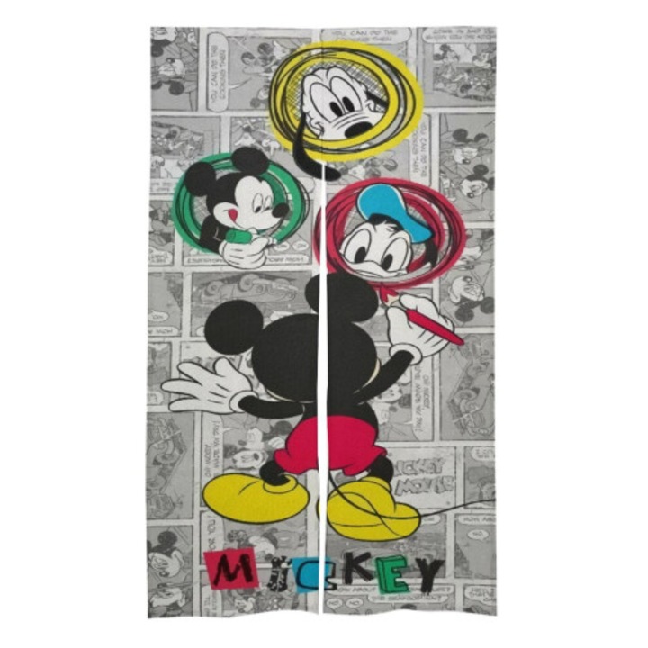 Bejárati függöny, 2 panel, blackout, fehér, 86x145cm