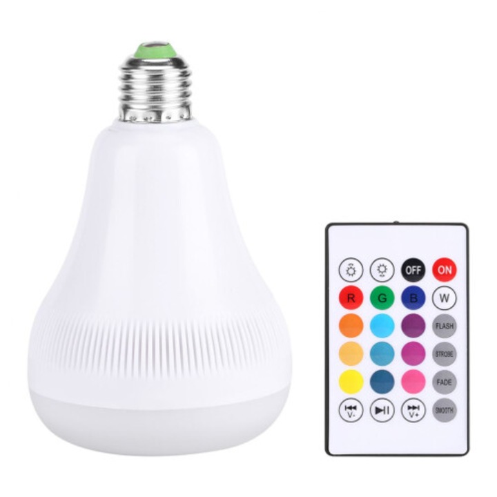 LED Bluetooth дифузер, динамичен и статичен режим, управление чрез дистанционно и приложение, многоцветен, 10x15cm