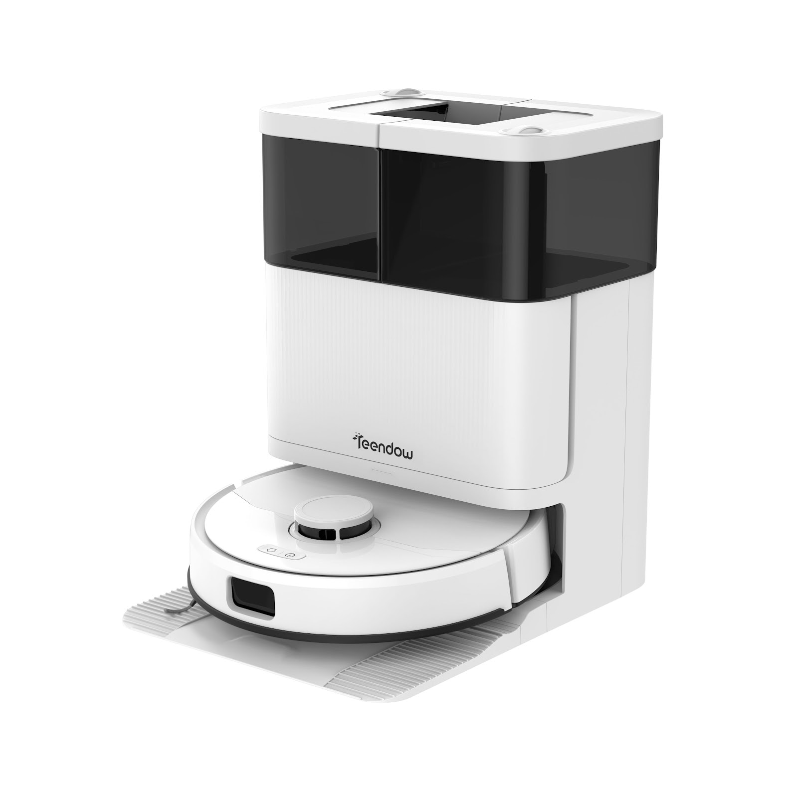 Robot Aspirator si Mop Teendow D63S ULTRA, Aspirare 10000Pa, Statie Auto-Golire, Navigatie Laser LDS, Autonomie 160 min, Rezervor 4L, Wi-Fi, Control Vocal