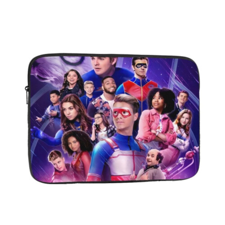Laptop tok ütésálló kiegészítő zsebbel, fekete, 10x12x13x15x17 inch