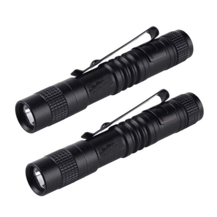 2 db mini lámpa szett, fekete, 90x14mm, XPE LED, vízálló
