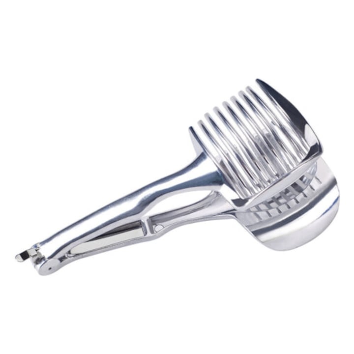 Feliator fructe si legume, multifunctional, argintiu, 18cm
