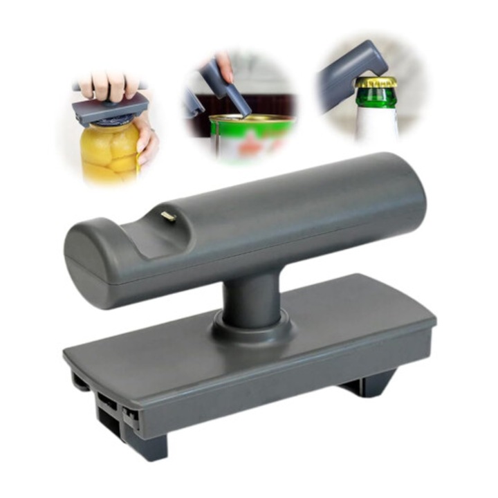 Állítható üvegnyitó, rozsdamentes acél, ergonomikus, 2-10 cm, ízületi gyulladásra