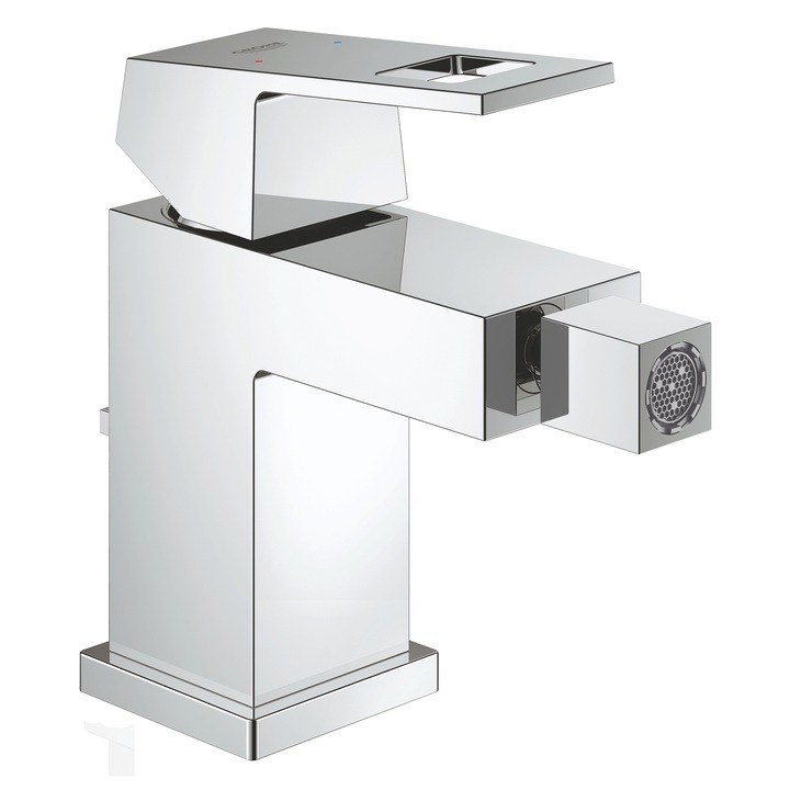 Смесител за биде Grohe Eurocube 23138000, 1/2'', Едноръкохватков, Размер S, Керамичен патрон, Аератор, Ограничител на температурата, Включен изпускателен комплект, Хром
