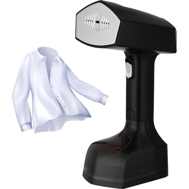 Fier de calcat cu abur portabil, negru, multifunctional, compact