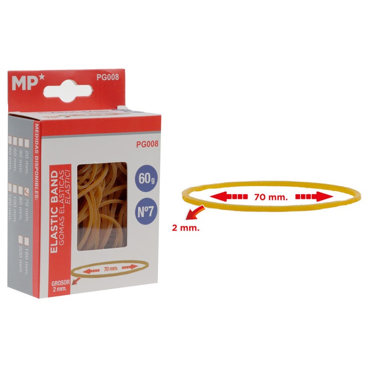 Еластични ленти MP No7 2x70mm 60гр кутия