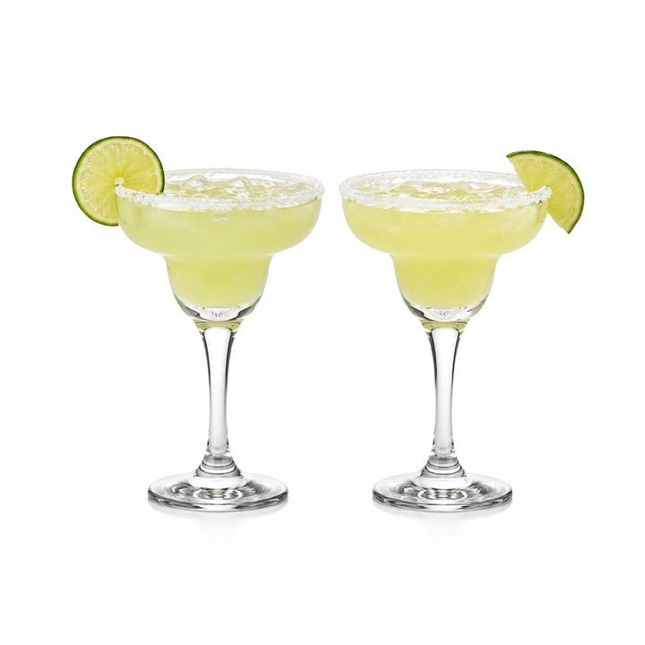 Set 2 Pahar pentru cocktail Margarita, 305 ml, din sticla premium