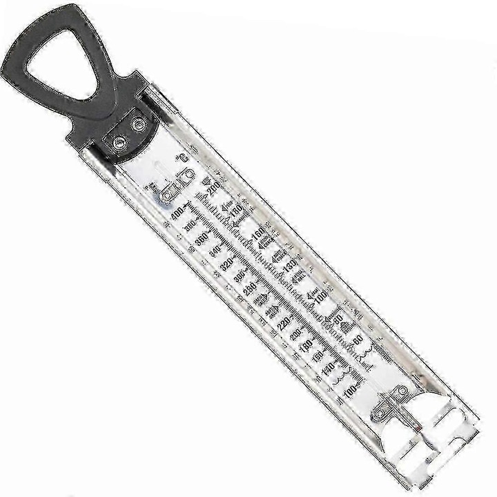 Termometru bucatarie, 30.5cm, otel inoxidabil, pentru dulceata si prajit adanc