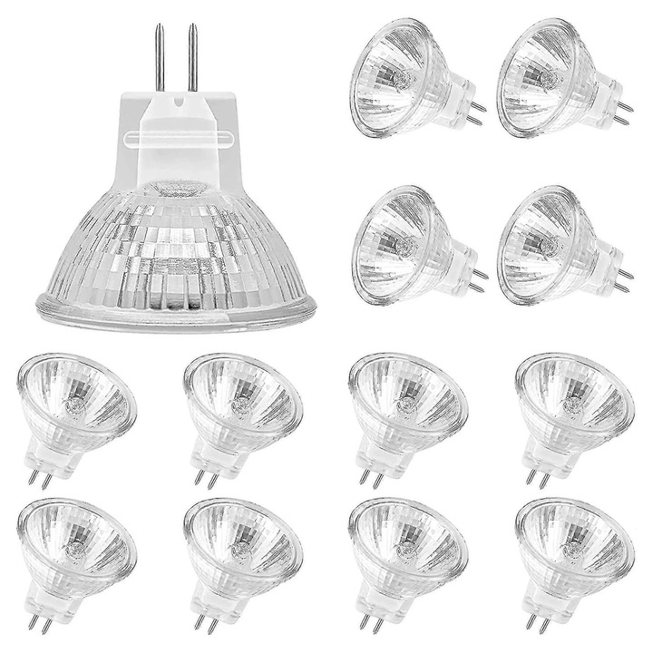 Bec halogen MR11 12V 20W dimabil, meleg fehér, 34x36mm, 12 db-os készlet