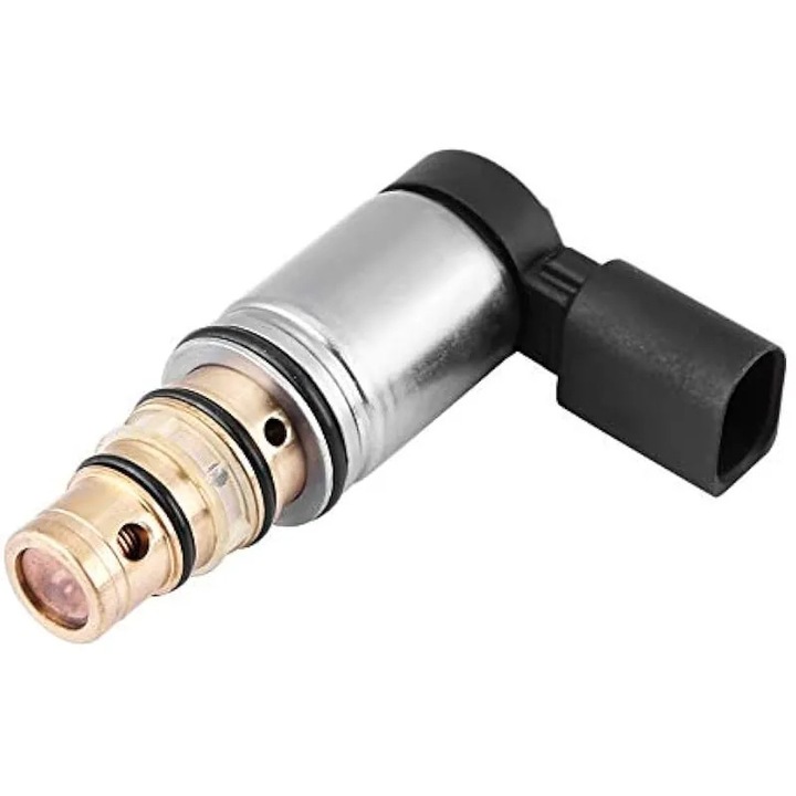 Supapa solenoida control compresor aer conditionat, 1K0260859F, universal, negru