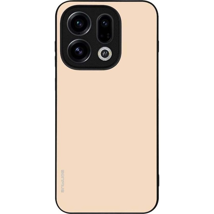 Husa telefon Sonique ColorBloc, silicon cu spate acrilic, bej, Oppo Find X9 5G