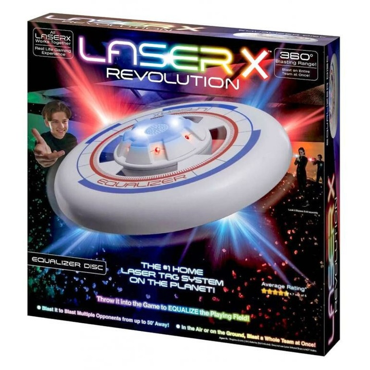 Играчка оръжиe, Laser-X, дискова лазерна еволюция, 360° обхват, до 150 метра, за деца над 6 години