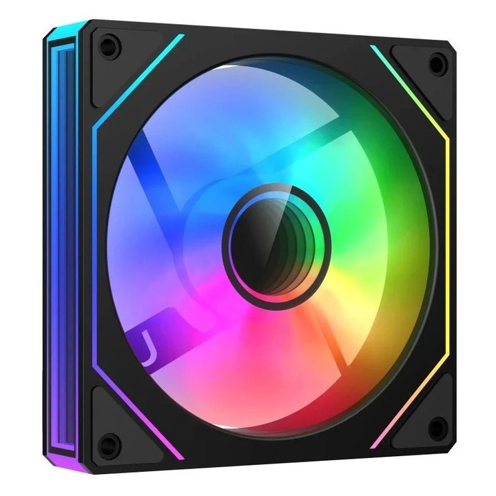 Ventilator pentru computer DeepCool Fan 120mm CG530 FAN BK R (BULK) - Infinity Mirror ARGB, REVERSE - Negru R-EDF120-BKAPR17-G-1