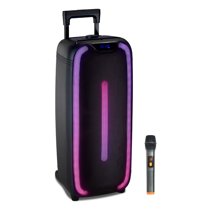Парти аудио система Xmart X-Bass BS80, 60W, Bluetooth 5.3, Микрофон, RGB, USB и MicroSD, Дистанционно
