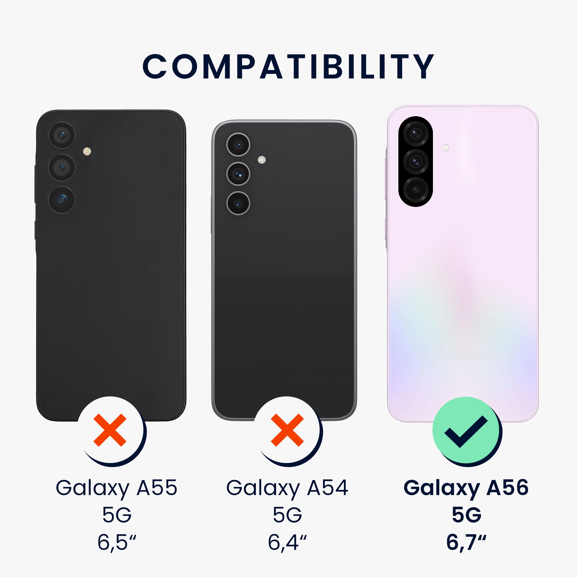 Husa Kwmobile pentru Samsung Galaxy A56 5G, protectie la socuri, protectie la zgarieturi, silicon, alb, transparent