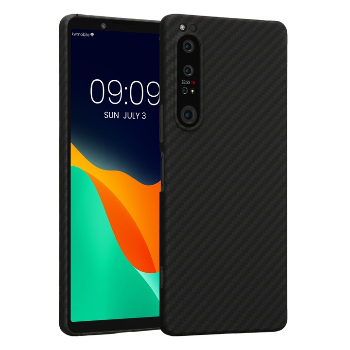Husa Kalibri pentru Sony Xperia 1 IV, protectie la socuri, aramida, negru