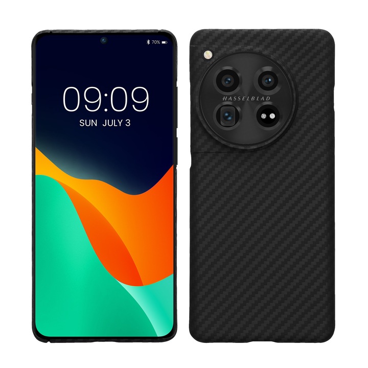 Husa Kalibri pentru OnePlus 12, protectie la socuri, aramida, negru