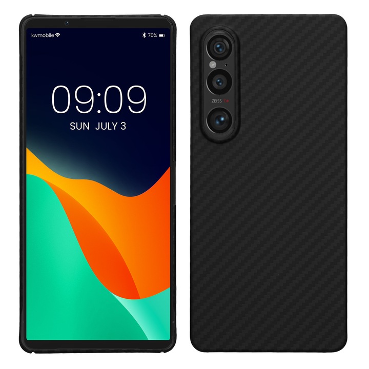 Husa Kalibri pentru Sony Xperia 1 VI, protectie la socuri, aramida, negru