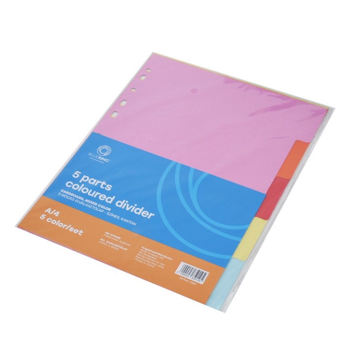 Separator, carton colorat 5 piese Bluering®