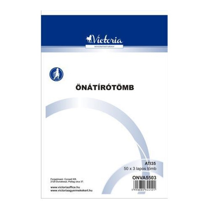 Önátírótömb, A5, 50x3lap, VICTORIA, 50garn/tömb