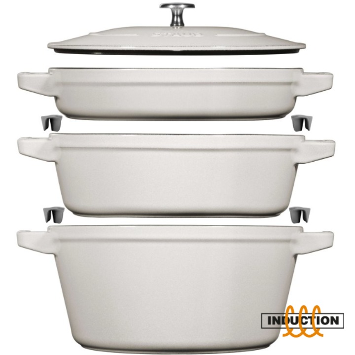 Zwilling alb trufe 24cm 4,2l kerek öntöttvas edény szett 3 db