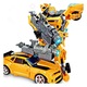 Модел фигурка на Transformers Bumblebee, Chelfonds®, сплав и пластмасови материали, 18 см, подходяща за възраст над 12 години, има два режима, жълт