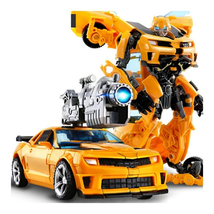 Modell figura, Transformers Bumblebee, Chelfonds®, ötvözet és műanyag, 18 cm, 12 éves kortól ajánlott, két üzemmód, sárga