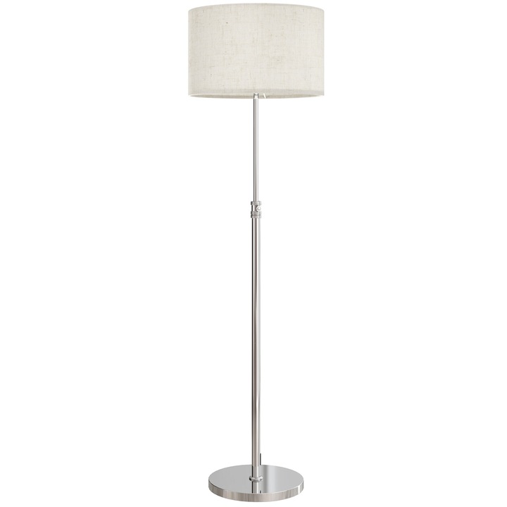 Lampa de Podea cu Telecomanda si Luminozitate Reglabila 3000k-6000k, HOMCOM, Otel, Tesatura din In, 40x40x168cm, Argintie