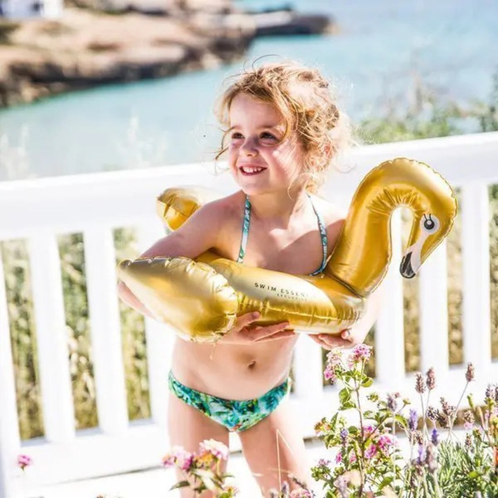 Colac de inot copii The Swim Essentials flamingo auriu