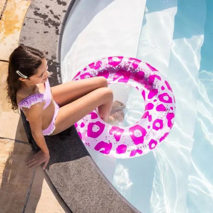 Colac de inot The Swim Essentials Panterka neon 90cm pentru copii si adulti 80kg