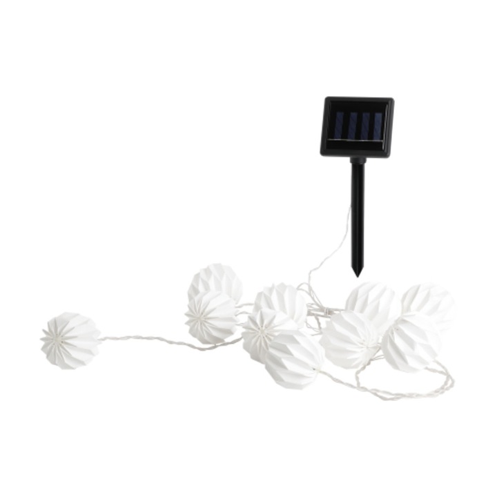 LED fényfüzér, kültéri, napelemes, lampion, 10 db, RGB, IP44, EGLO, 48846