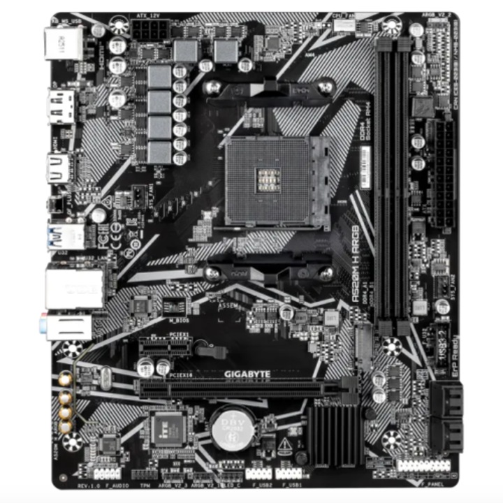 Placa de Baza Gigabyte A520M H ARGB AMD A520 Socket AM4 mATX