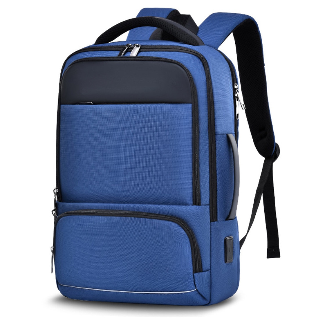 Geanta pentru laptop de 16, 2 inch, rucsac de birou de mare capacitate, rucsac de calatorie cu mai multe compartimente, rucsac pentru navetisti, echipat cu porturi duale Type-C si USB-A, material impermeabil, dimensiuni 45*30*17 cm, Albastru