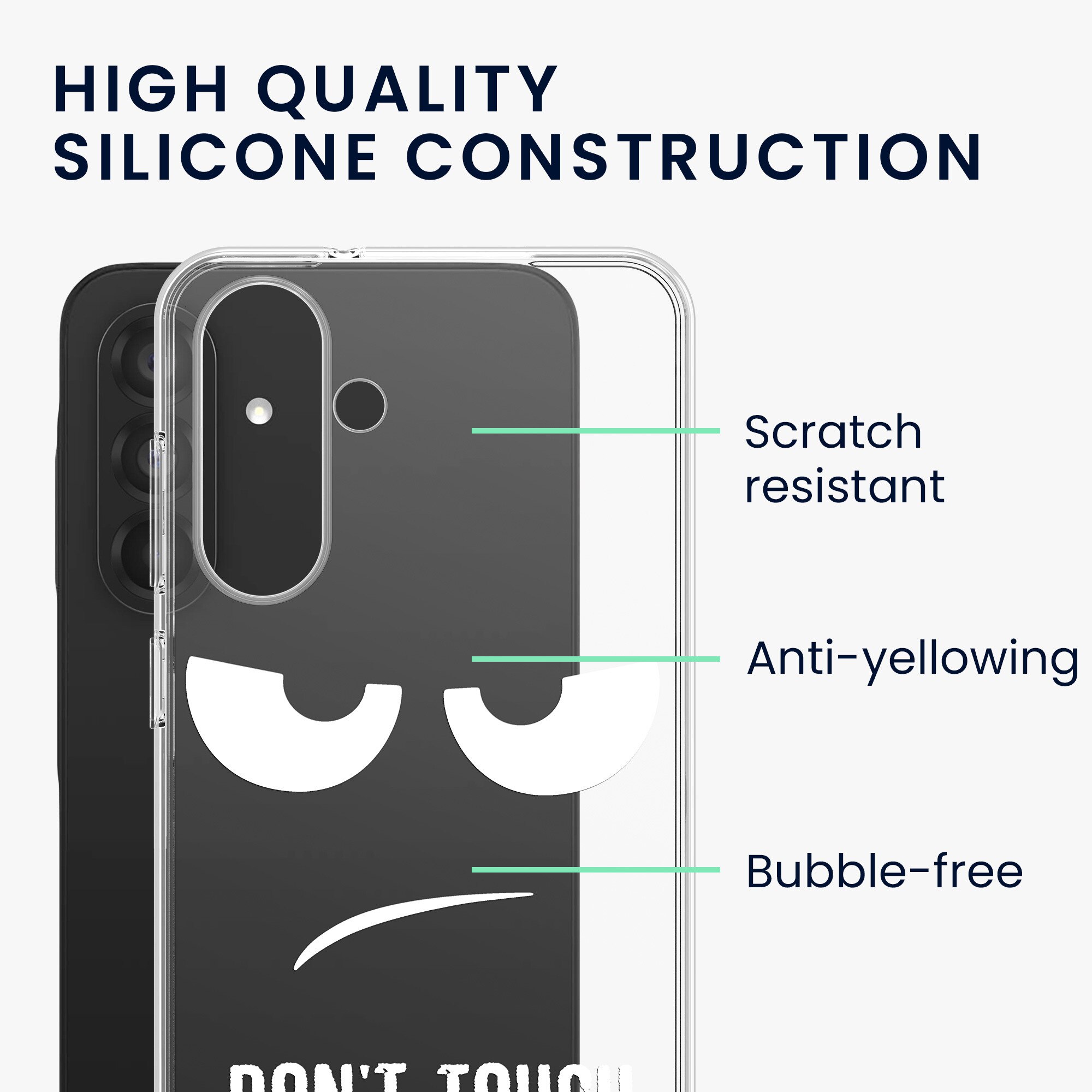 Husa Kwmobile pentru Samsung Galaxy A56 5G, protectie la socuri, protectie la zgarieturi, silicon, alb, transparent